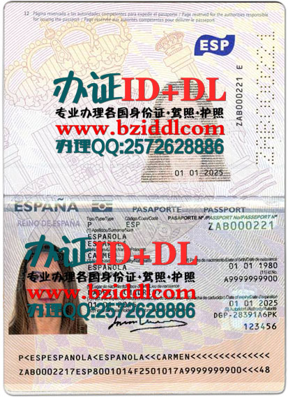 办西班牙护照,Spanish passport,西班牙新版护照样本